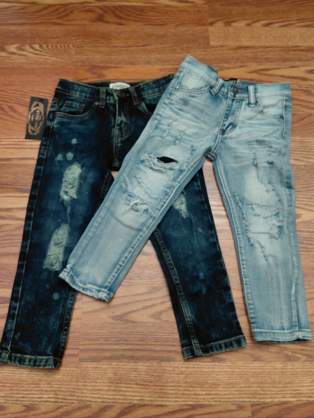 FWRD Denim Blue Cult Jeans Boys Size 4 Blue Indigo Distressed Slim Kids Jeans